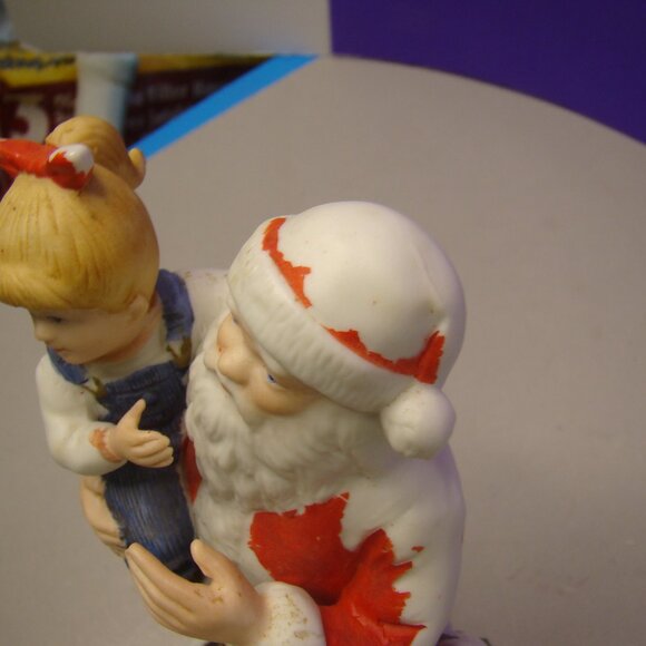 1985 Denim Days "I Love Santa" Figurine - #8951 Interiors Homco Vintage - Picture 4 of 16